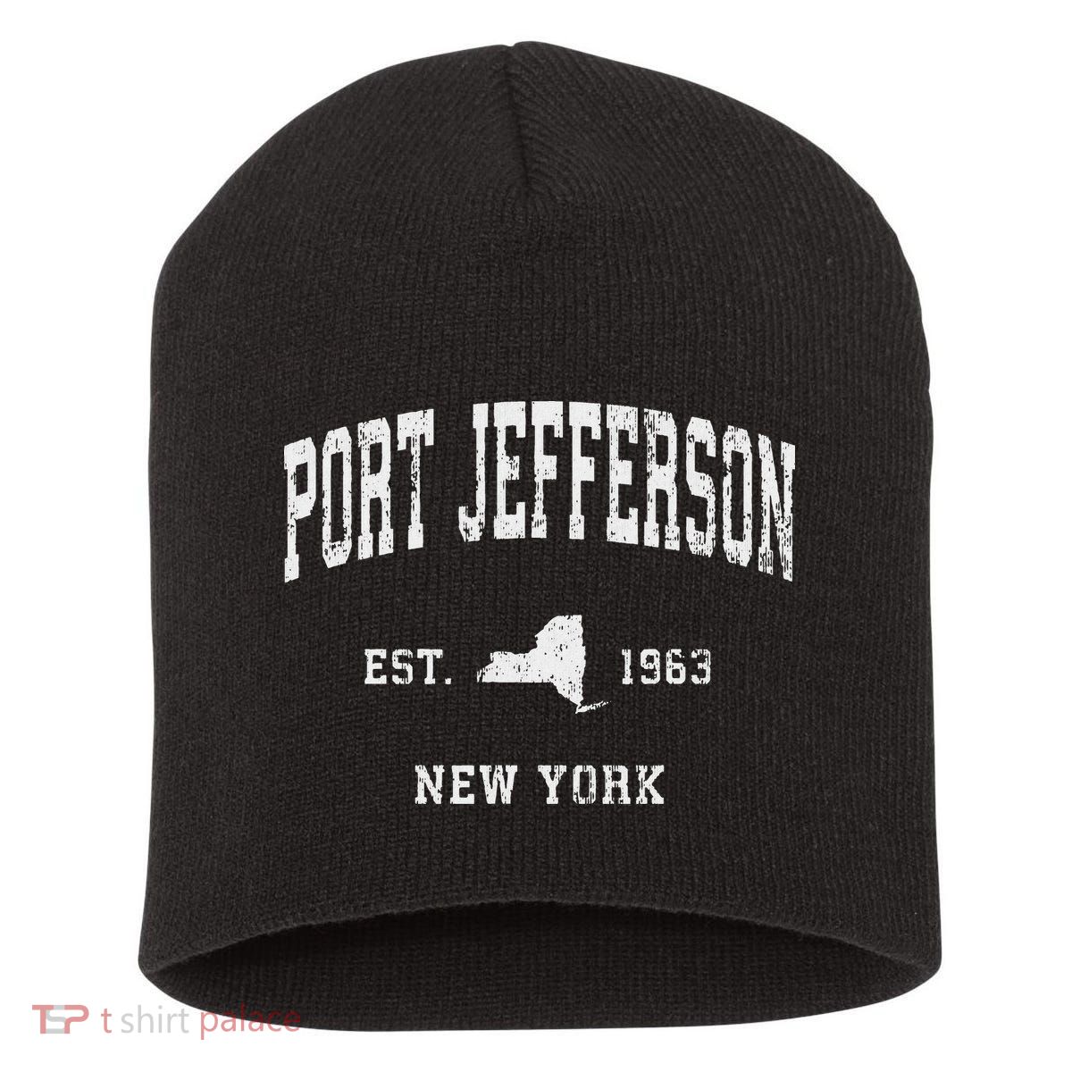 Port Jefferson New York Ny Vintage Athletic Sports Design Short Acrylic Beanie