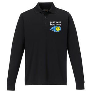 Pickleball Just One More Game Performance Long Sleeve Polo