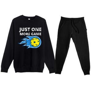 Pickleball Just One More Game Premium Crewneck Sweatsuit Set