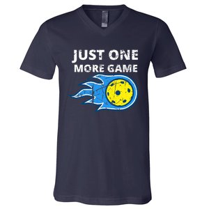 Pickleball Just One More Game V-Neck T-Shirt