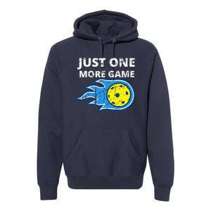 Pickleball Just One More Game Premium Hoodie