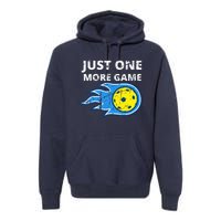 Pickleball Just One More Game Premium Hoodie