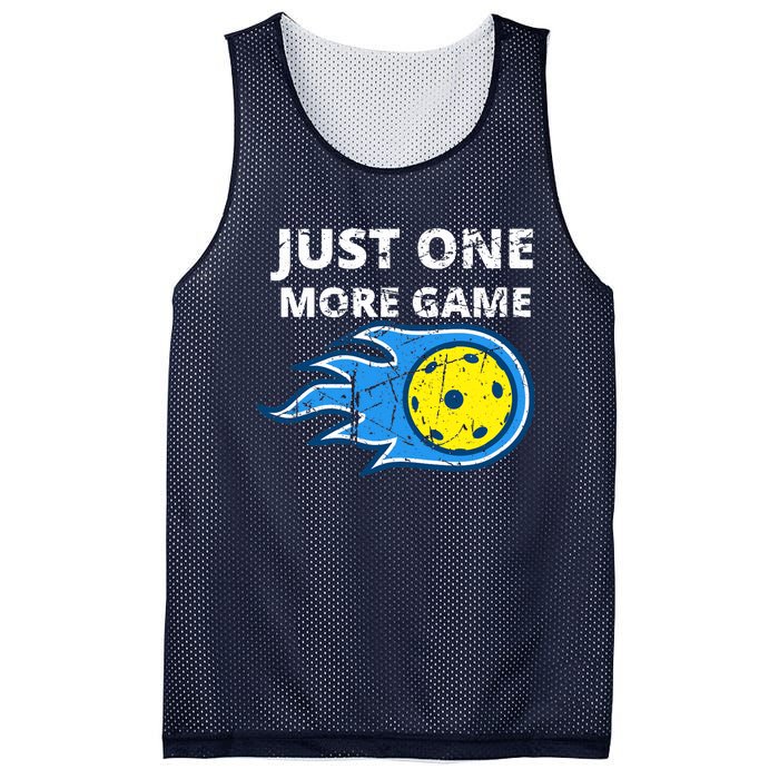 Pickleball Just One More Game Mesh Reversible Basketball Jersey Tank