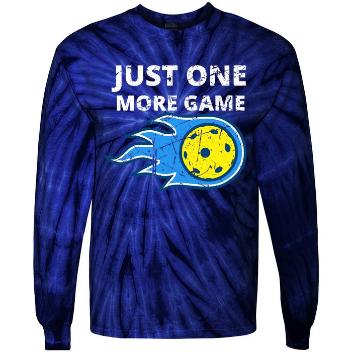 Pickleball Just One More Game Tie-Dye Long Sleeve Shirt