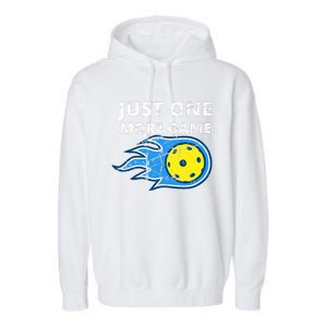 Pickleball Just One More Game Garment-Dyed Fleece Hoodie