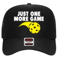 Pickleball Just One More Game High Crown Mesh Back Trucker Hat