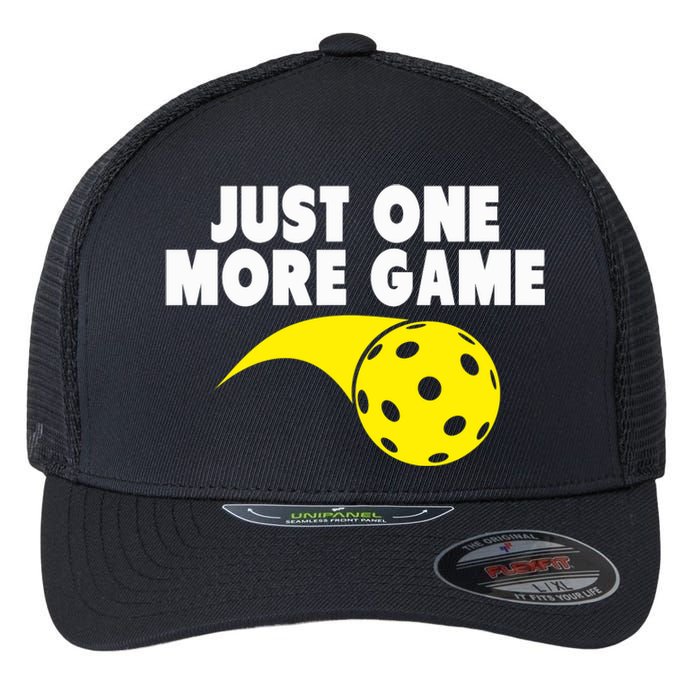 Pickleball Just One More Game Flexfit Unipanel Trucker Cap