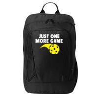 Pickleball Just One More Game City Backpack