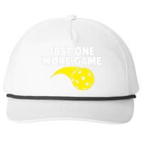 Pickleball Just One More Game Snapback Five-Panel Rope Hat