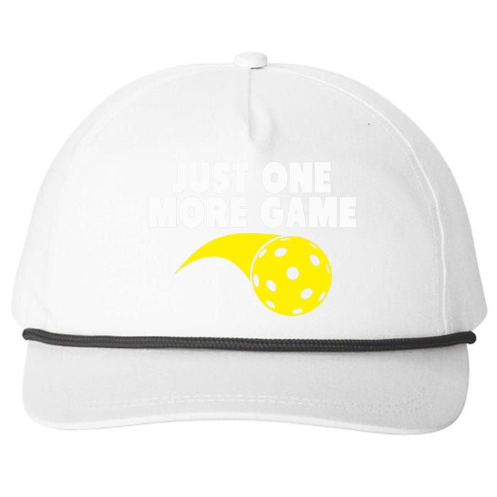 Pickleball Just One More Game Snapback Five-Panel Rope Hat