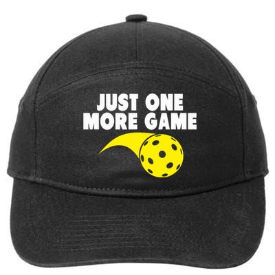 Pickleball Just One More Game 7-Panel Snapback Hat