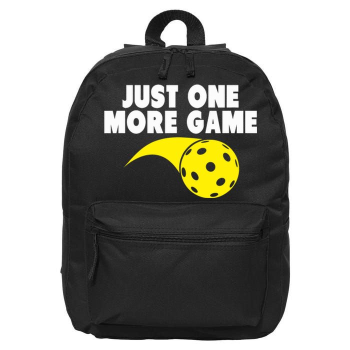 Pickleball Just One More Game 16 in Basic Backpack