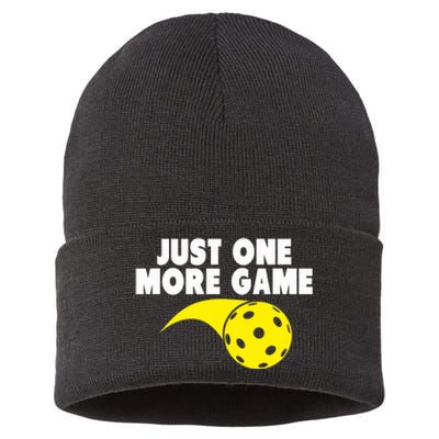 Pickleball Just One More Game Sustainable Knit Beanie