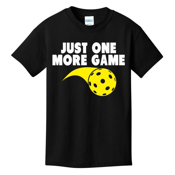 Pickleball Just One More Game Kids T-Shirt