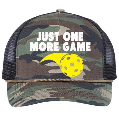 Pickleball Just One More Game Retro Rope Trucker Hat Cap