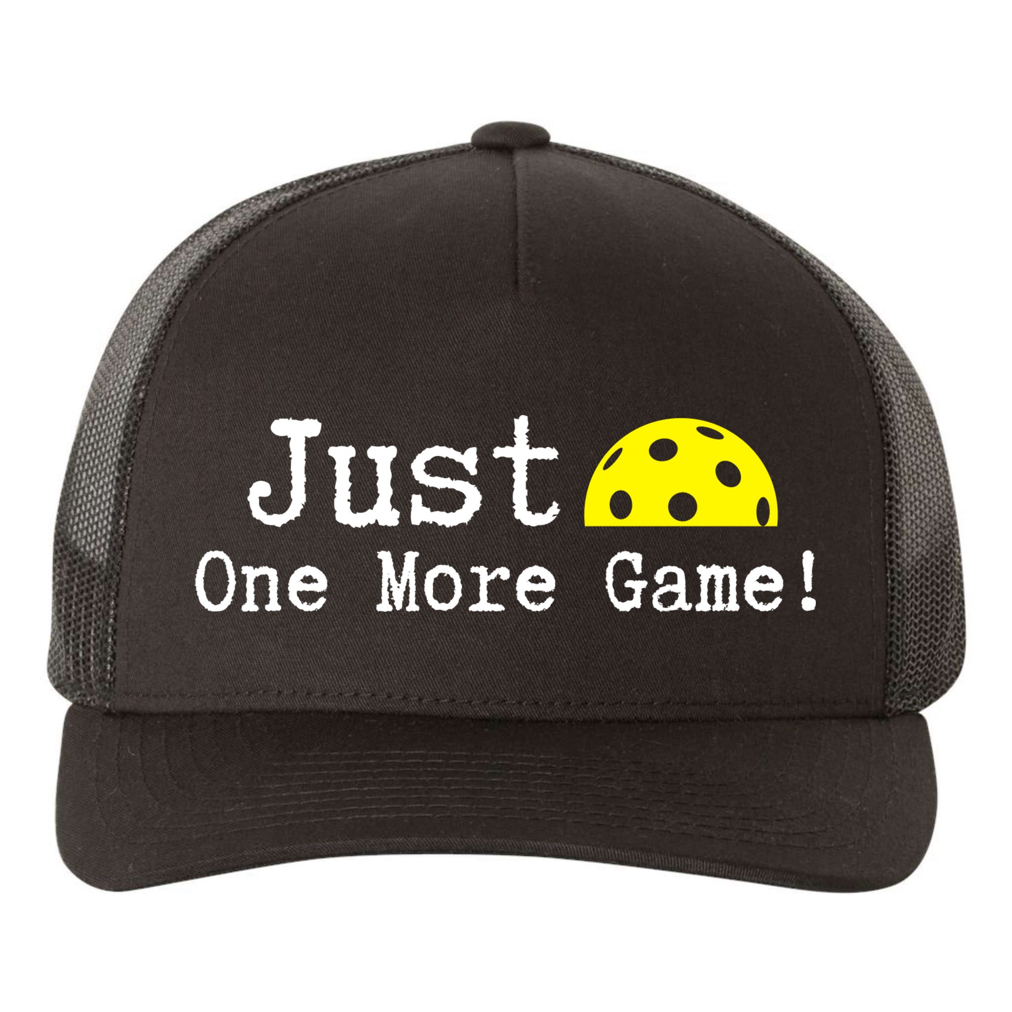 Pickleball Just One More Game Pickleball Lover Gift Yupoong Adult 5-Panel Trucker Hat