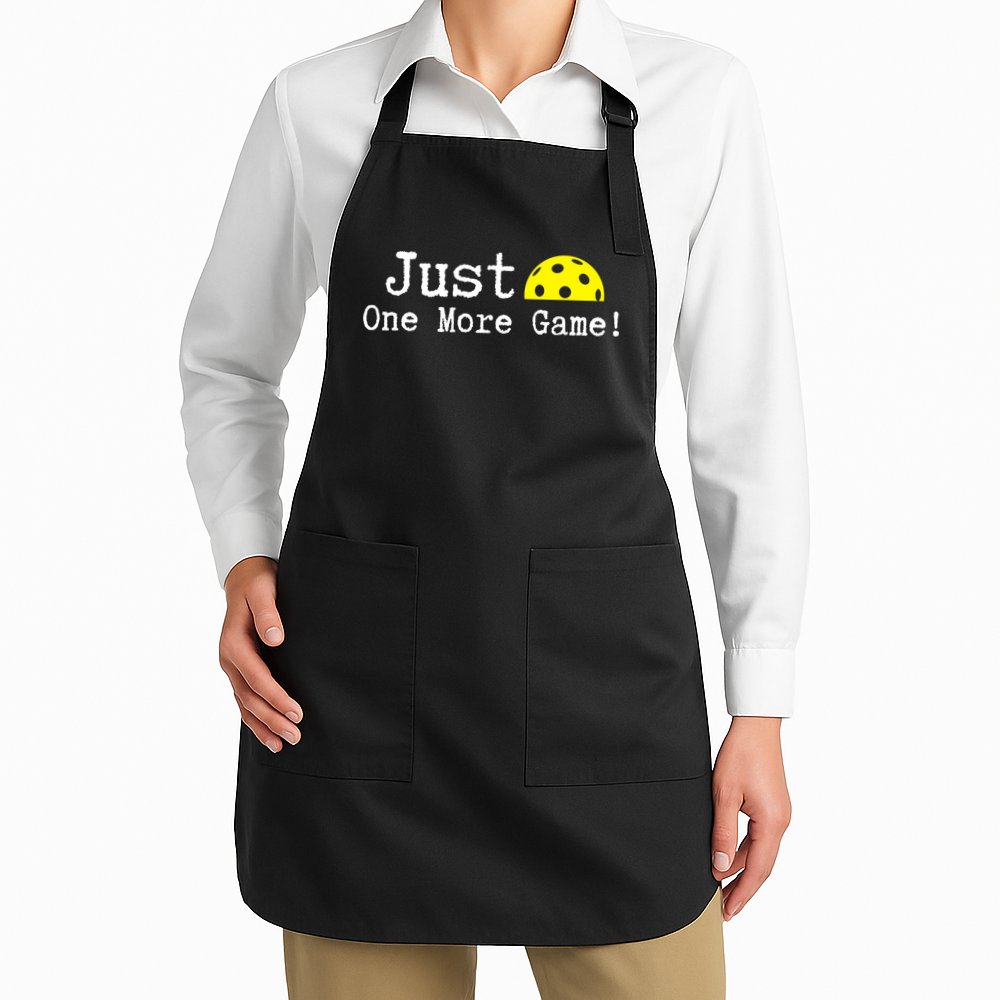 Pickleball Just One More Game Pickleball Lover Gift Apron