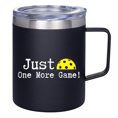 Pickleball Just One More Game Pickleball Lover Gift 12oz Stainless Steel Coffee Mug