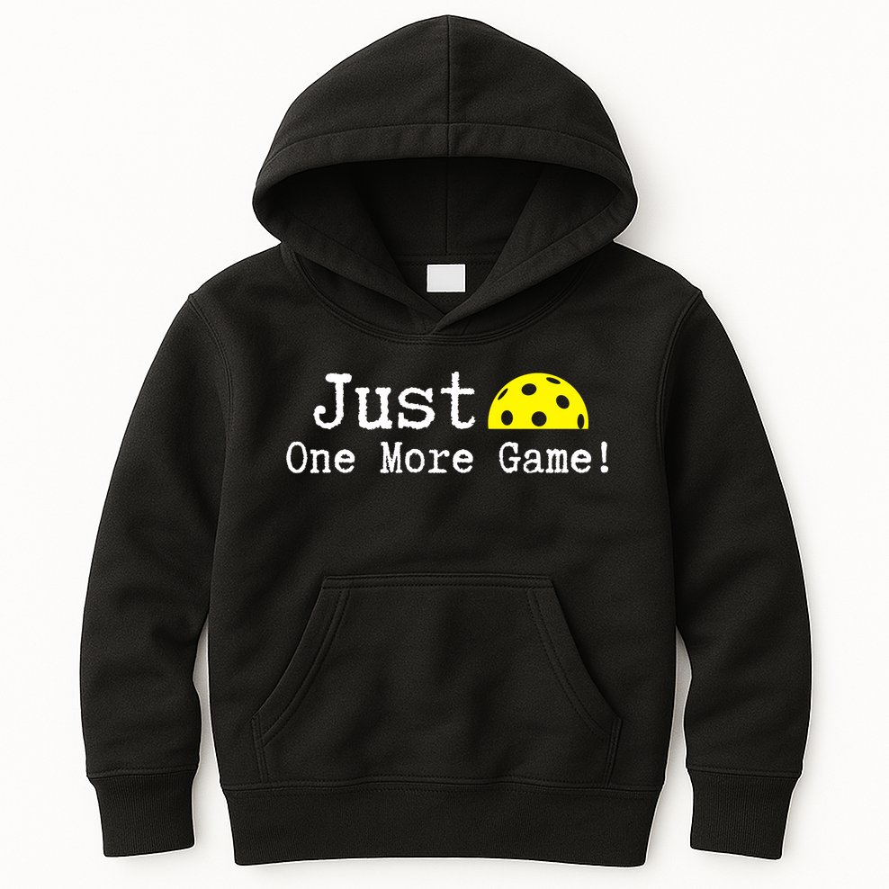 Pickleball Just One More Game Pickleball Lover Gift Kids Hoodie