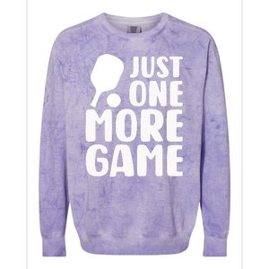 Pickleball Just One More Game Colorblast Crewneck Sweatshirt