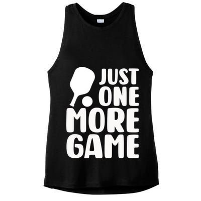 Pickleball Just One More Game Ladies PosiCharge Tri-Blend Wicking Tank