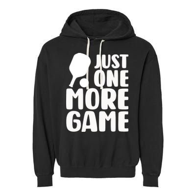 Pickleball Just One More Game Garment-Dyed Fleece Hoodie