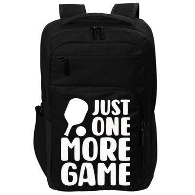 Pickleball Just One More Game Impact Tech Backpack
