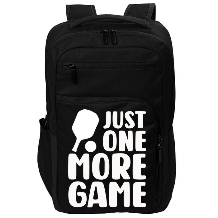 Pickleball Just One More Game Impact Tech Backpack