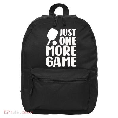 Pickleball Just One More Game 16 in Basic Backpack
