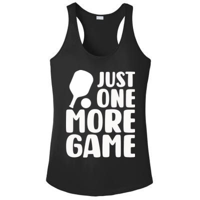 Pickleball Just One More Game Ladies PosiCharge Competitor Racerback Tank