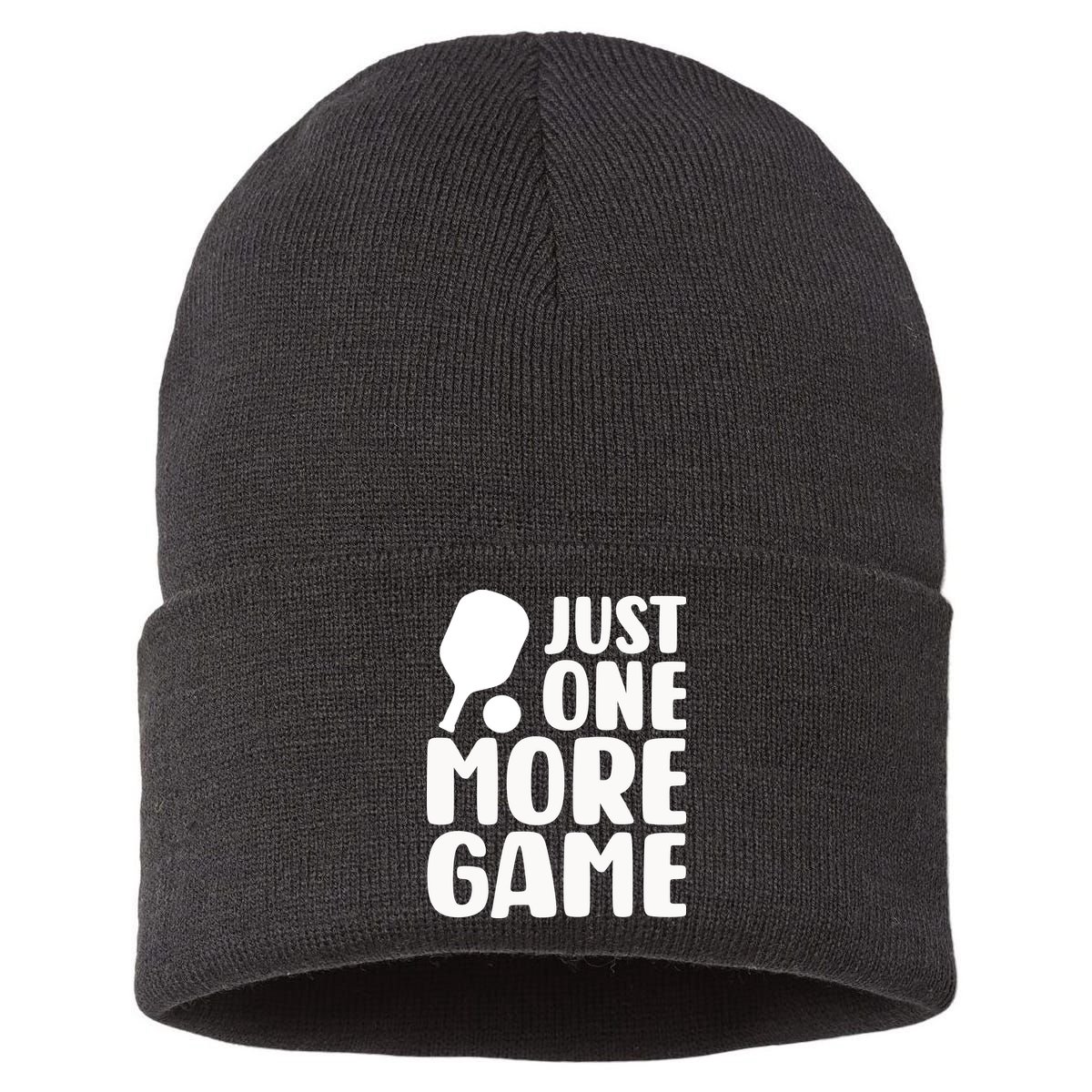 Pickleball Just One More Game Sustainable Knit Beanie