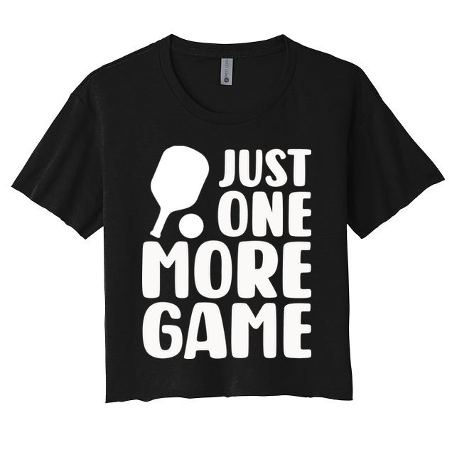 Pickleball Just One More Game Crop Top