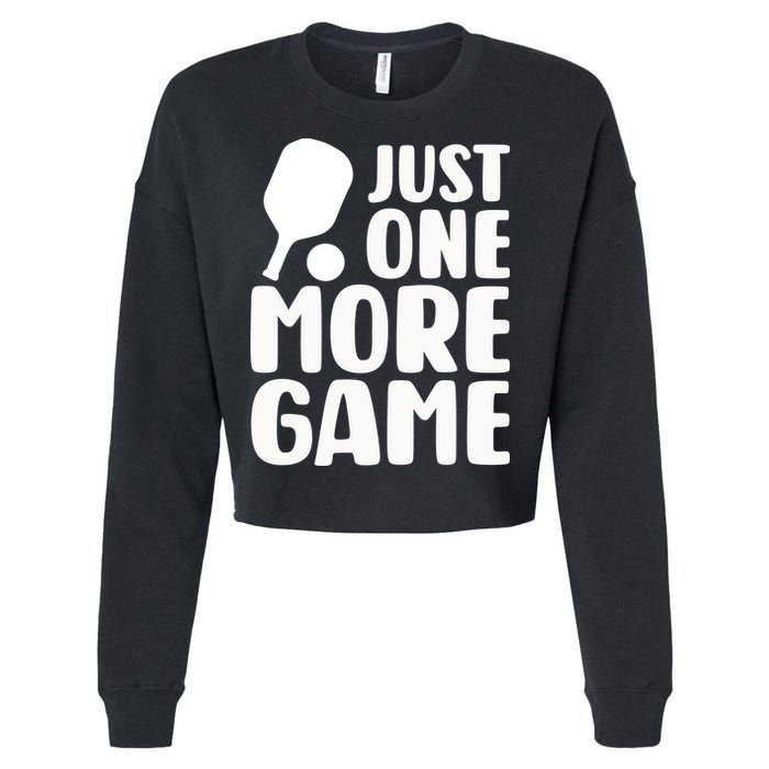 Pickleball Just One More Game Cropped Pullover Crew