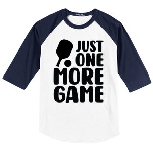 Pickleball Just One More Game Baseball Sleeve Shirt