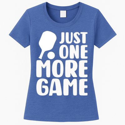 Pickleball Just One More Game Womens T-Shirt