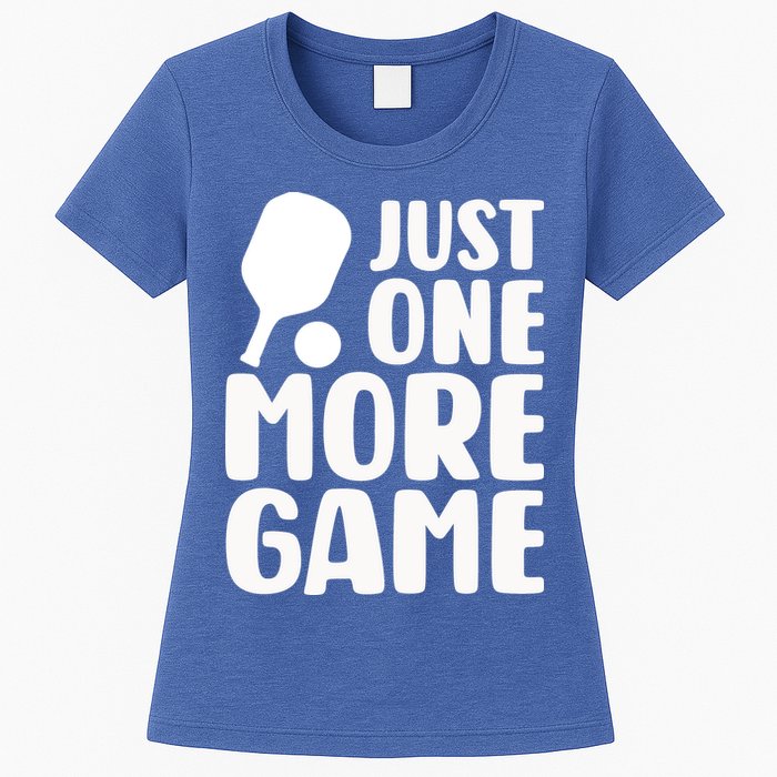 Pickleball Just One More Game Womens T-Shirt