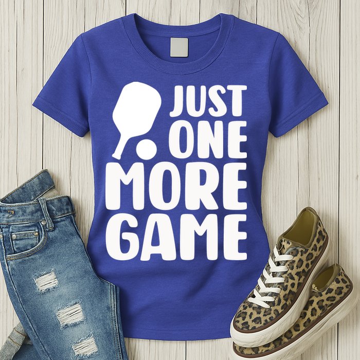 Pickleball Just One More Game Womens T-Shirt