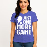 Pickleball Just One More Game Womens T-Shirt