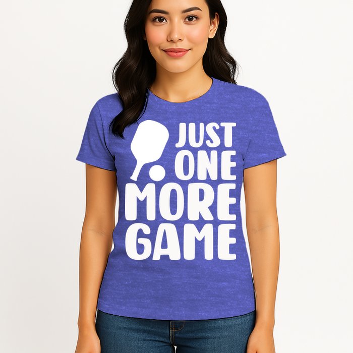 Pickleball Just One More Game Womens T-Shirt
