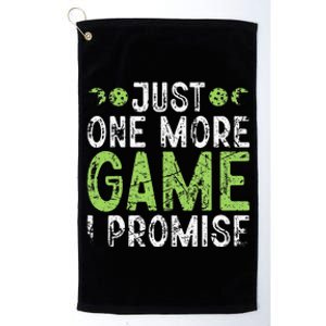 Pickleball Just One More Game I Promise Funny Platinum Collection Golf Towel