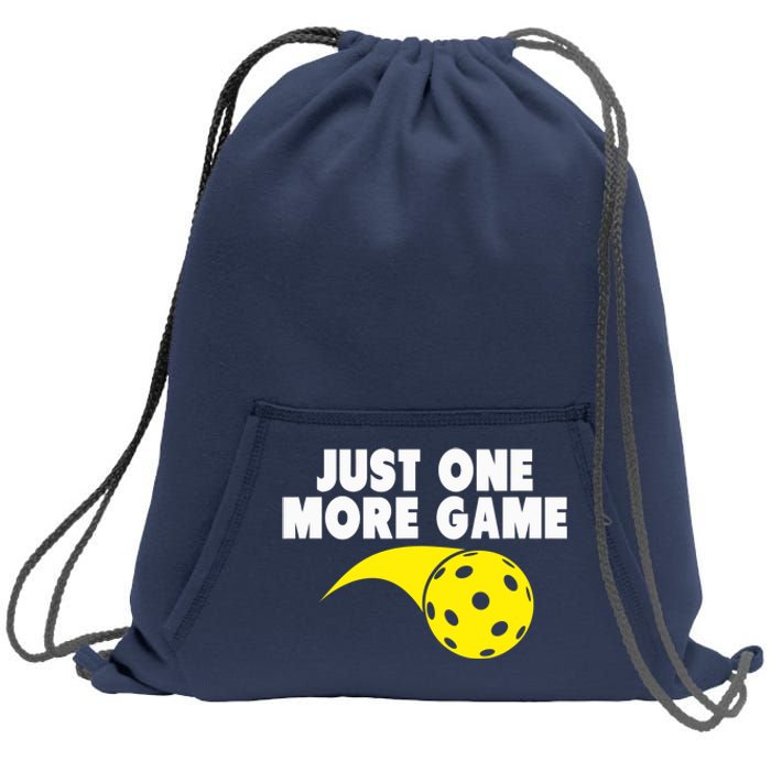 Pickleball Just One More Game Sweatshirt Cinch Pack Bag