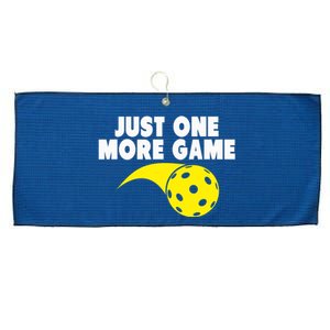 Pickleball Just One More Game Large Microfiber Waffle Golf Towel