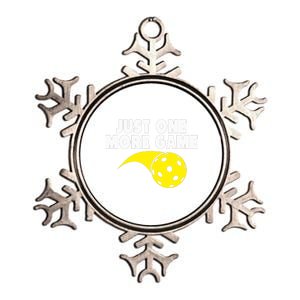 Pickleball Just One More Game Metallic Star Ornament