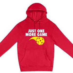 Pickleball Just One More Game Premium Pullover Hoodie