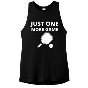 Pickleball Just One More Game funny sport Ladies PosiCharge Tri-Blend Wicking Tank