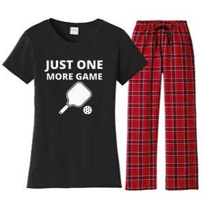 Pickleball Just One More Game funny sport Women's Flannel Pajama Set