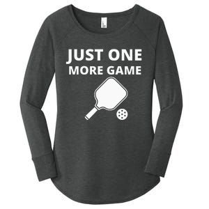 Pickleball Just One More Game funny sport Women's Perfect Tri Tunic Long Sleeve Shirt