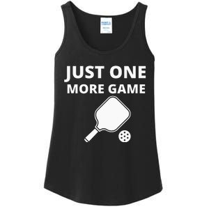 Pickleball Just One More Game funny sport Ladies Essential Tank