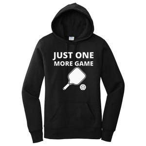 Pickleball Just One More Game funny sport Women's Pullover Hoodie