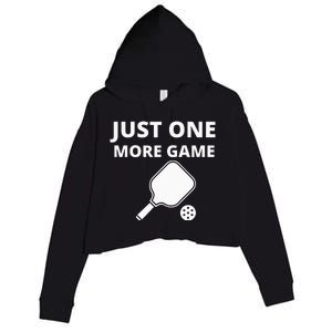 Pickleball Just One More Game funny sport Crop Fleece Hoodie